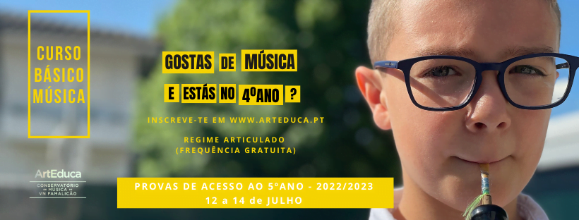 Candidaturas ao 5ºano do Curso Básico de Música 2022/2023